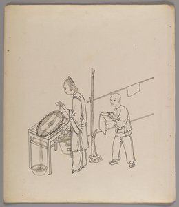 Album de feuilles séparées : Culture et production de la soie - Chinese School
